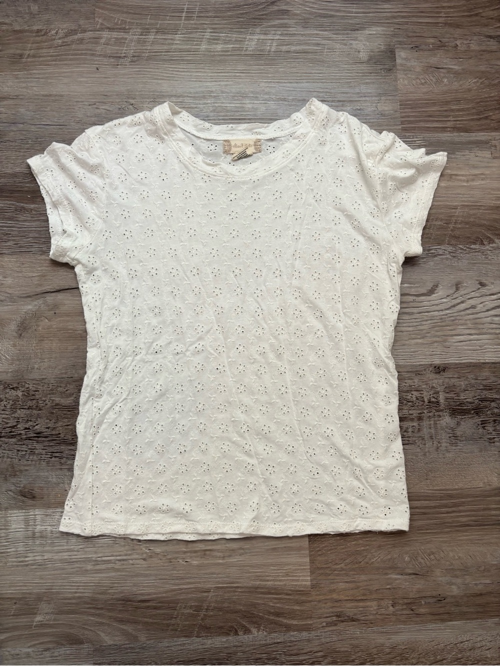 Altrd state White Eyelet Short-Sleeve Tee - Brand Unspecified